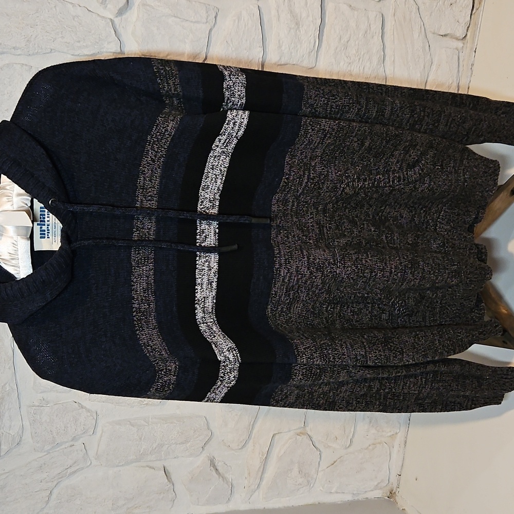 Knit Urban Pipeline Striped Hooded Sweater Size XL